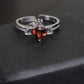 Garnet Bat Ring