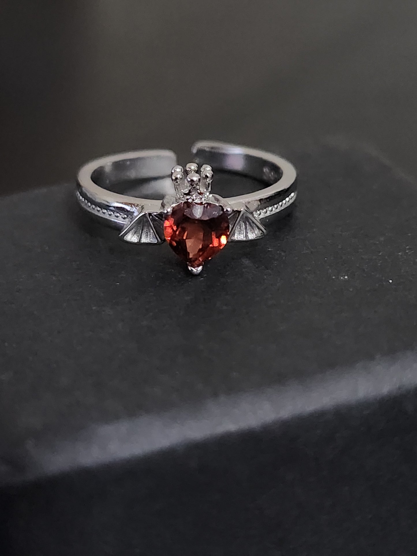 Garnet Bat Ring