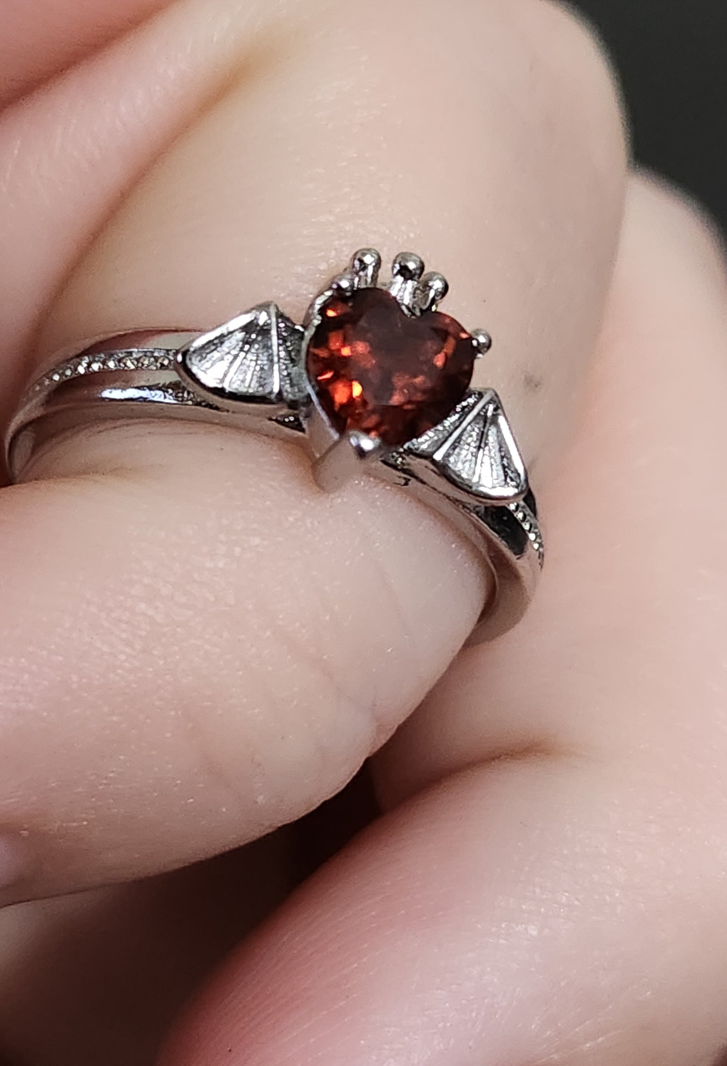 Garnet Bat Ring