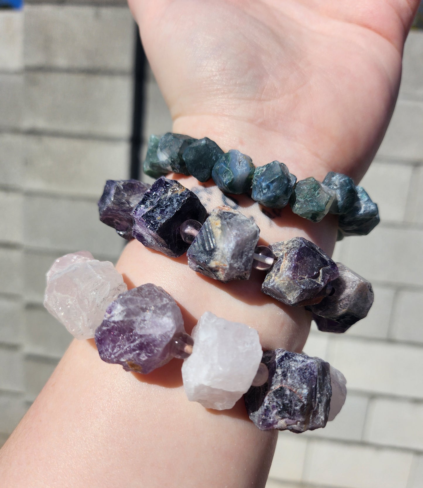 Natural/Raw Crystal Bracelets