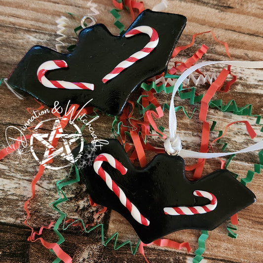 Candy Cane Bat Ornaments