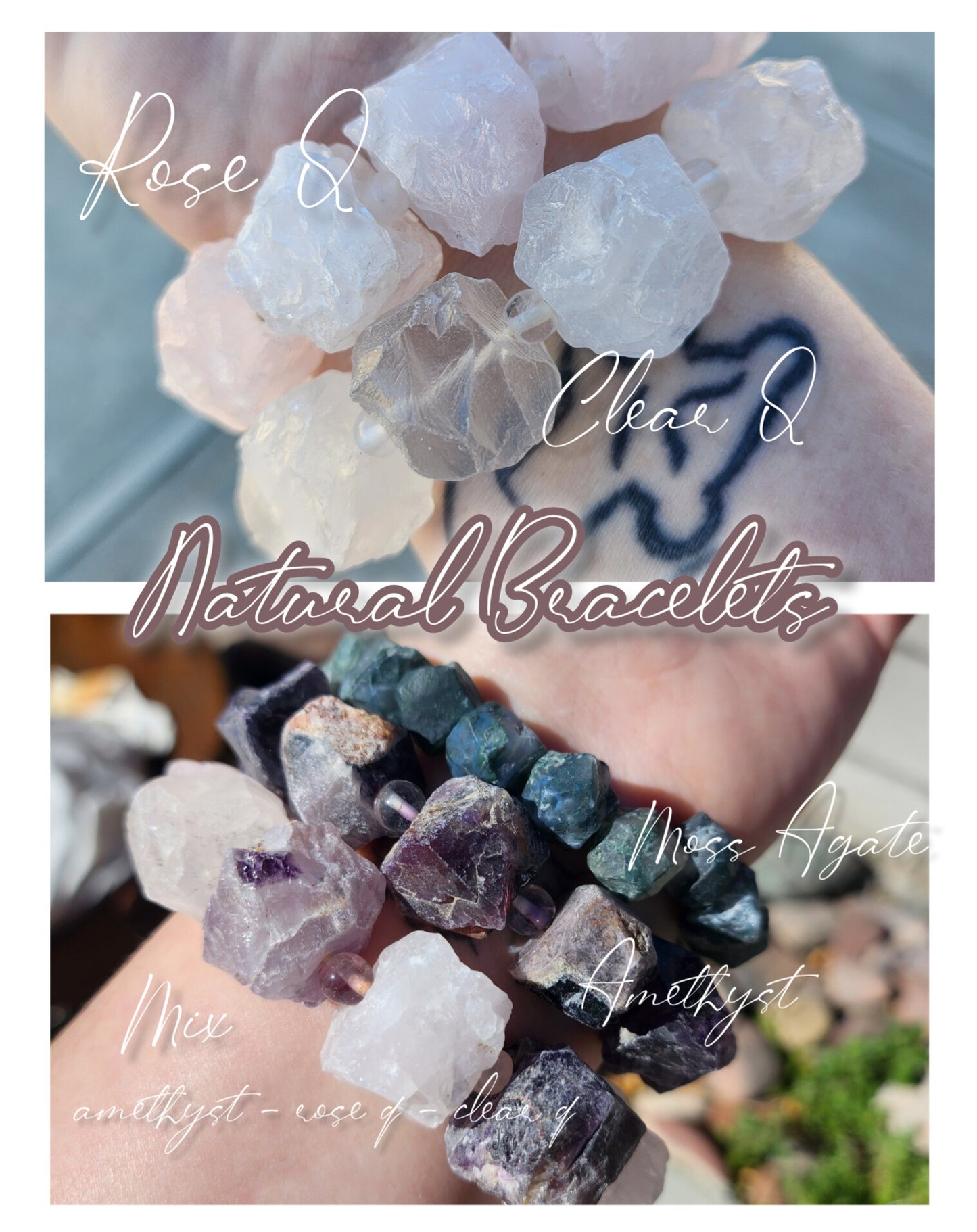 Natural/Raw Crystal Bracelets