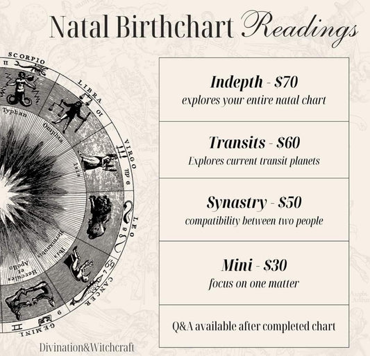 Natal birth chart readings