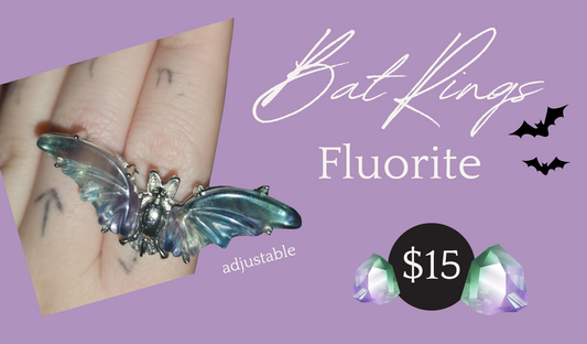 Bat Fluorite Rings